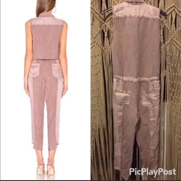 Yfb Clothing Linette Linen-blend Jumpsuit in Teak - Picture 3 of 8